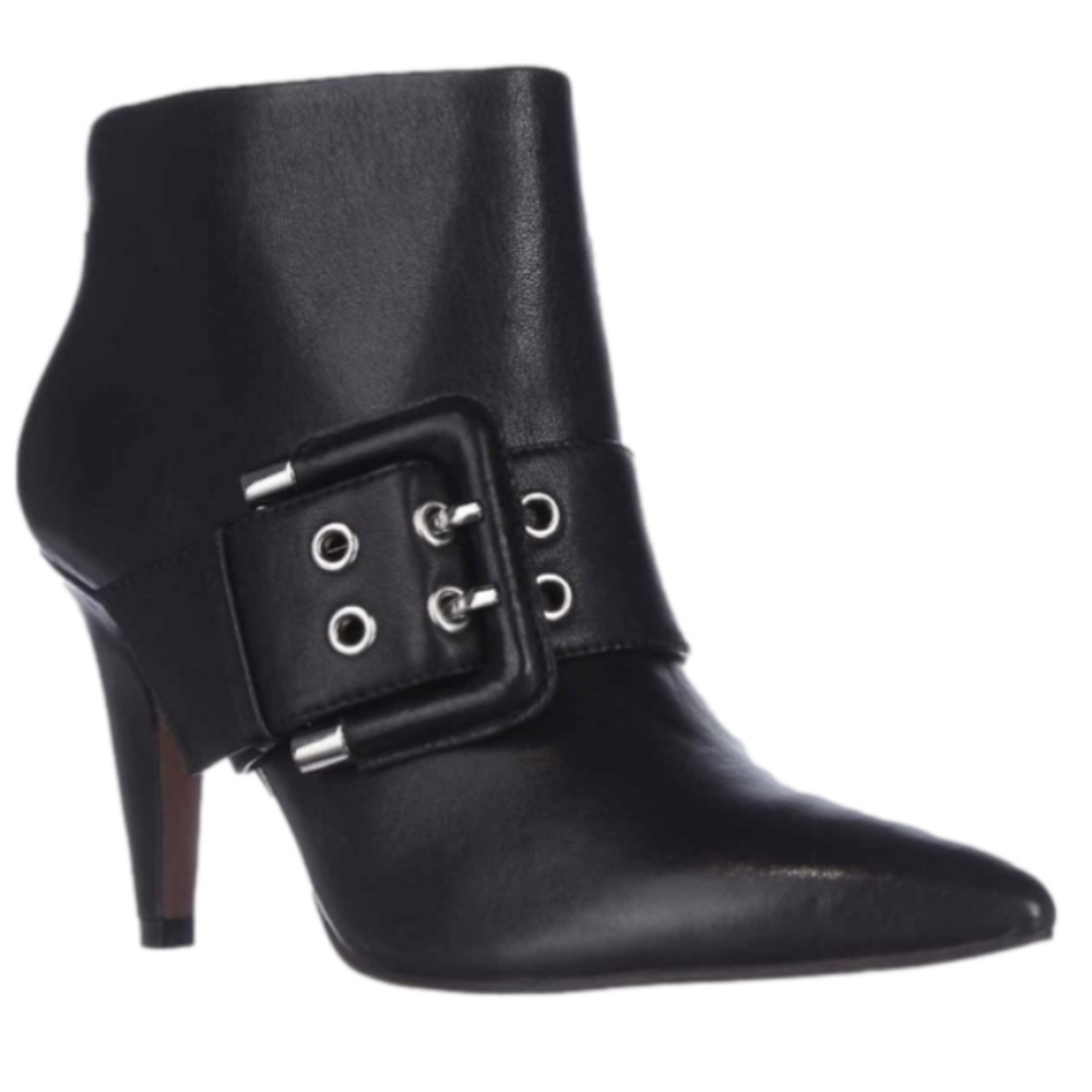 NINE WEST Pick me Black Pointed Ankle Boots Size 9 1/2